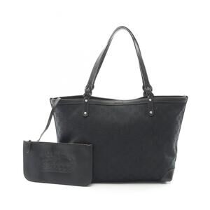 GUCCI Authentic Black Leather Tote Bag